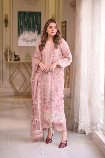 3PC EMBROIDED LAWN SUIT SR - 753 - Rangoli Store
