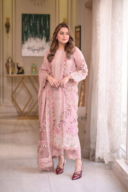 3PC EMBROIDED LAWN SUIT SR - 753 - Rangoli Store