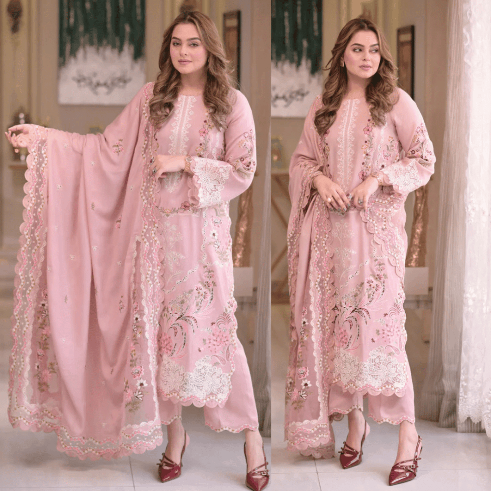 3PC EMBROIDED LAWN SUIT SR - 753 - Rangoli Store
