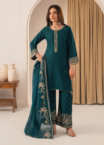 3PC EMBROIDED LAWN SUIT SR - 756 - Rangoli Store
