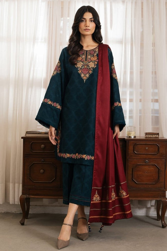 3PC EMBROIDERED DHANAK DRESS JZ-3030 - Rangoli Store