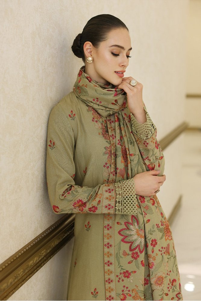 3PC EMBROIDERED DHANAK DRESS RO - 302 - Rangoli Store