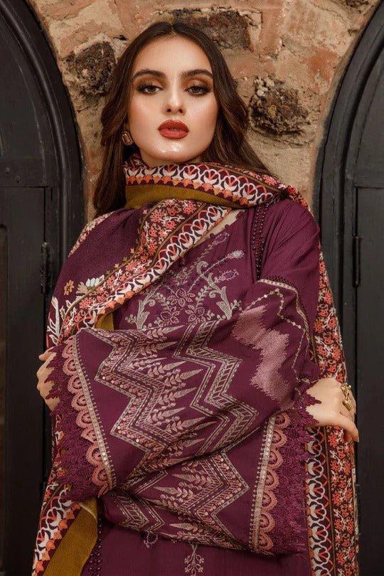 3PC EMBROIDERED DHANAK DRESS RO - 317 - Rangoli Store