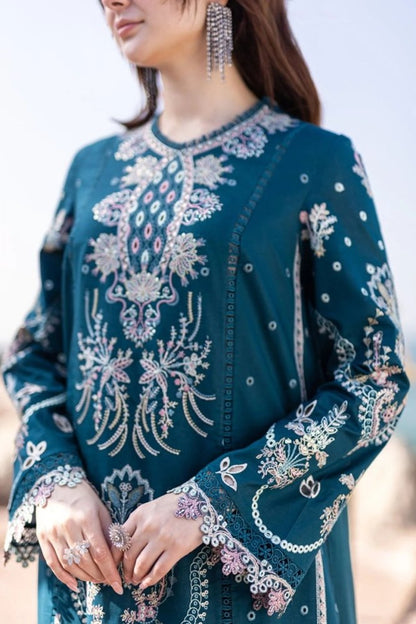3PC EMBROIDERED DHANAK DRESS RO - 521 - Rangoli Store