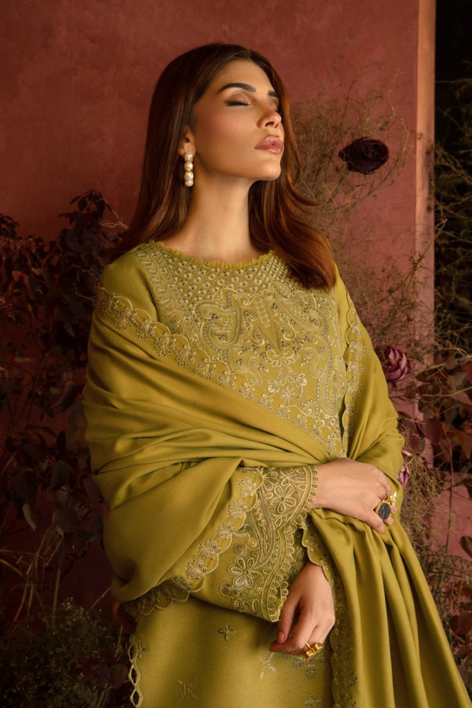 3PC EMBROIDERED DHANAK DRESS RO - 553 - Rangoli Store