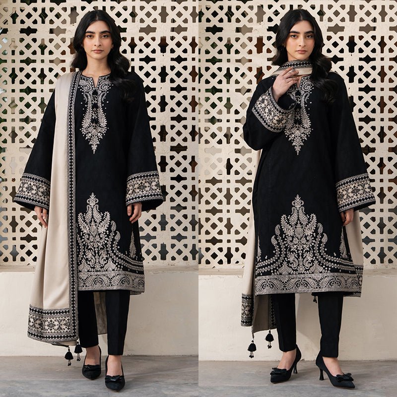 3PC EMBROIDERED DHANAK SUIT RO - 577 - Rangoli Store