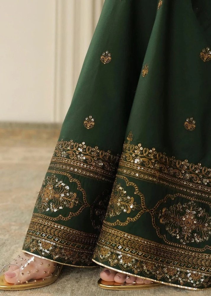 3PC EMBROIDERED DHANAK SUIT - RO - 585 - Rangoli Store