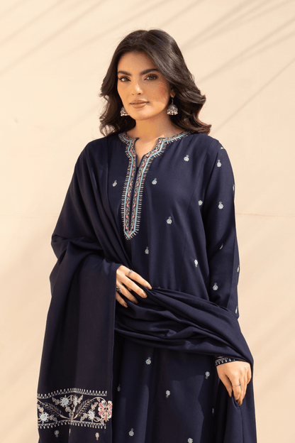 3PC EMBROIDERED DHANAK SUIT - RO - 595 - Rangoli Store