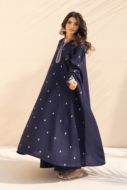 3PC EMBROIDERED DHANAK SUIT - RO - 595 - Rangoli Store