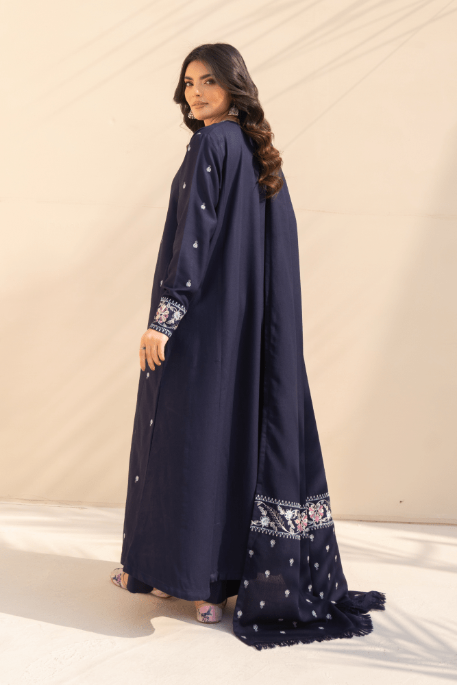 3PC EMBROIDERED DHANAK SUIT - RO - 595 - Rangoli Store