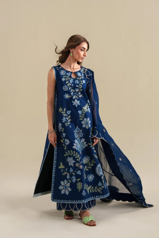 3PC EMBROIDERED DHANAK SUIT - RO-792 - Rangoli Store