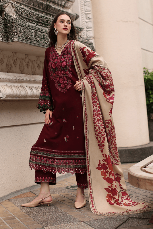 3PC EMBROIDERED DHANAK SUIT - RO-803 - Rangoli Store