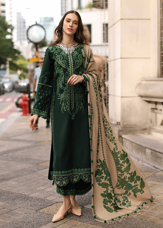 3PC EMBROIDERED DHANAK SUIT - RO-805 - Rangoli Store