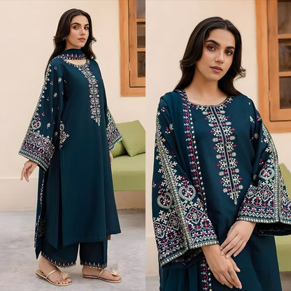 3PC EMBROIDERED LAWN DRESS SR - 550 - Rangoli Store