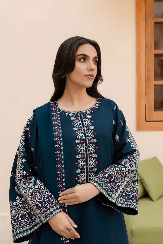 3PC EMBROIDERED LAWN DRESS SR - 550 - Rangoli Store