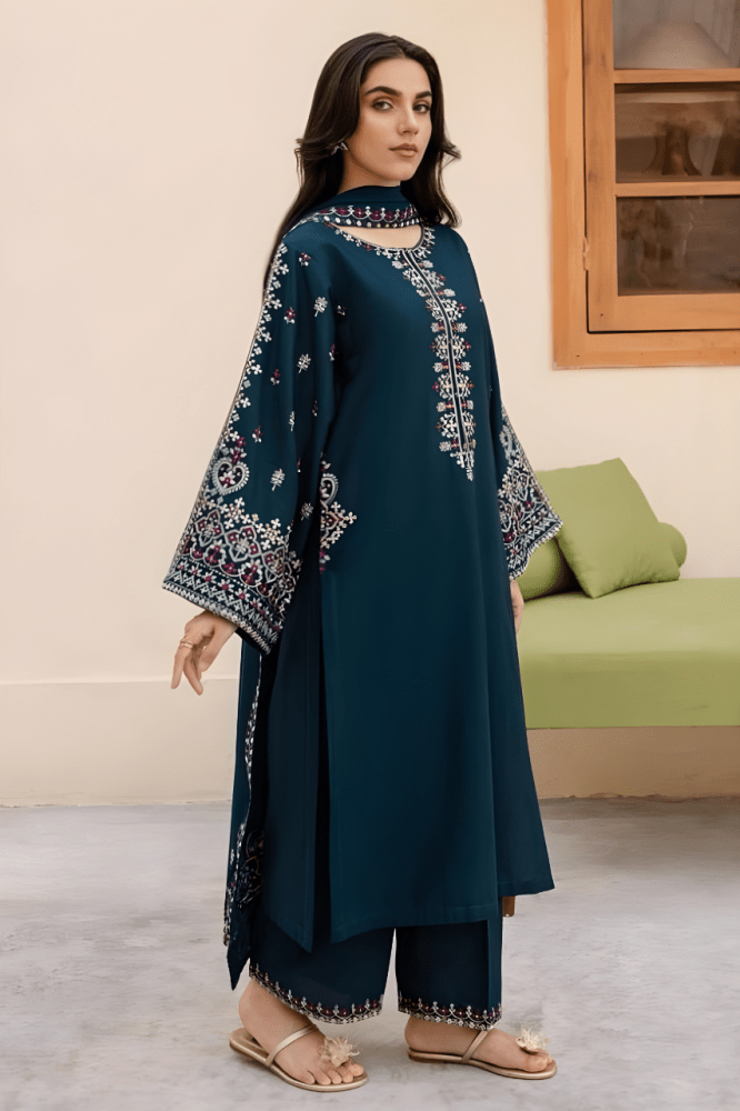 3PC EMBROIDERED LAWN DRESS SR - 550 - Rangoli Store