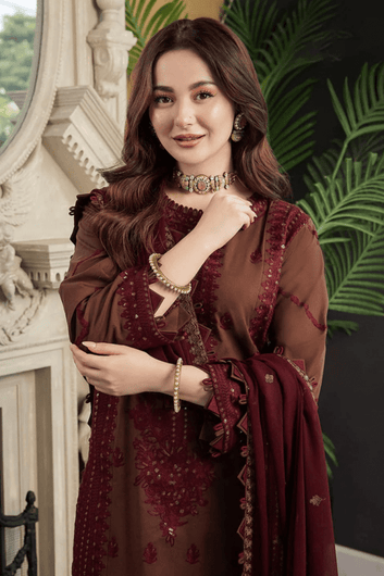3PC EMBROIDERED LAWN SUIT - SR - 168 - Rangoli Store