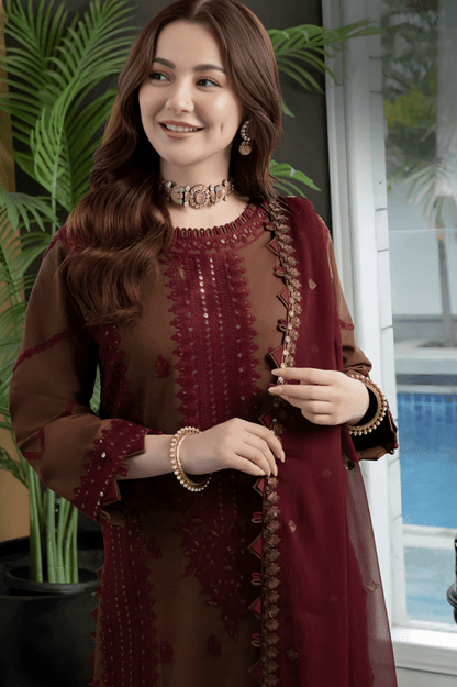 3PC EMBROIDERED LAWN SUIT - SR - 168 - Rangoli Store