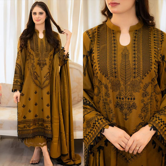 3PC EMBROIDERED LAWN SUIT - SR - 200 - Rangoli Store