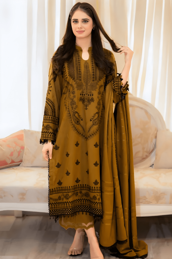 3PC EMBROIDERED LAWN SUIT - SR - 200 - Rangoli Store