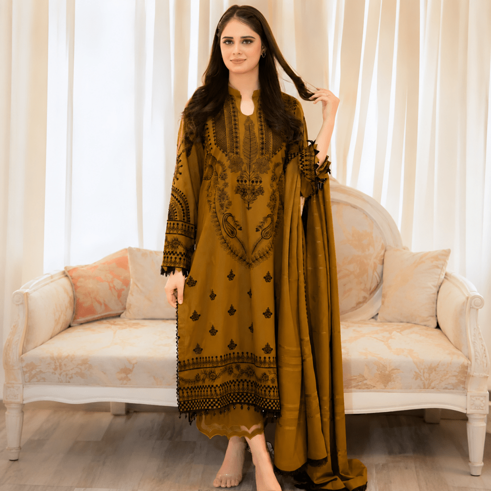3PC EMBROIDERED LAWN SUIT - SR - 200 - Rangoli Store