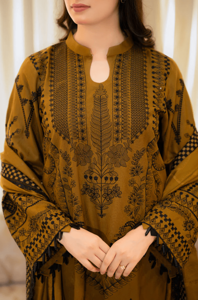 3PC EMBROIDERED LAWN SUIT - SR - 200 - Rangoli Store