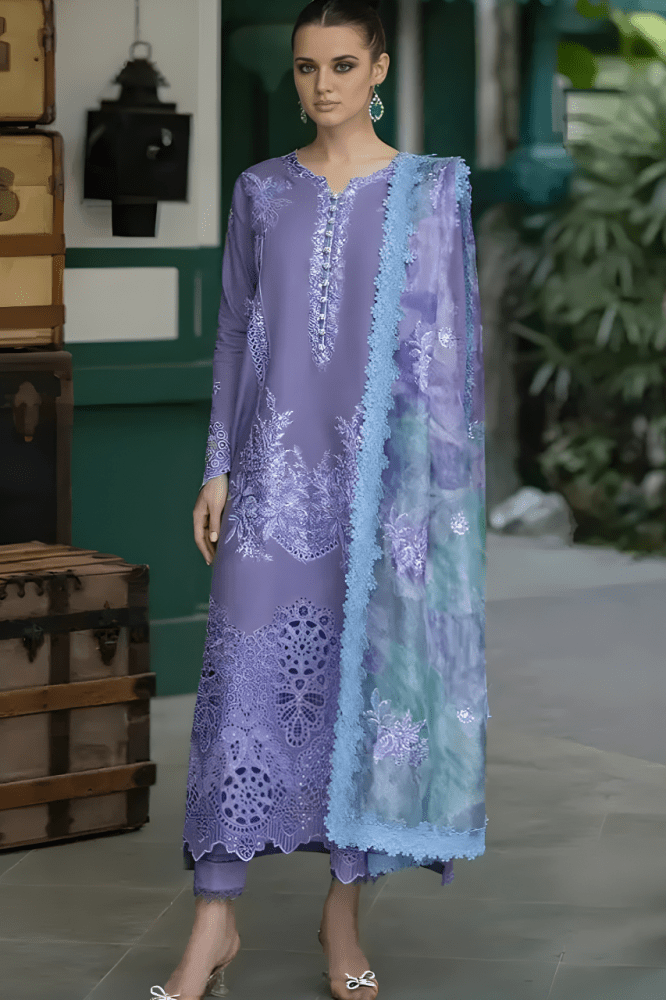 3PC EMBROIDERED LAWN SUIT - SR - 210 - Rangoli Store