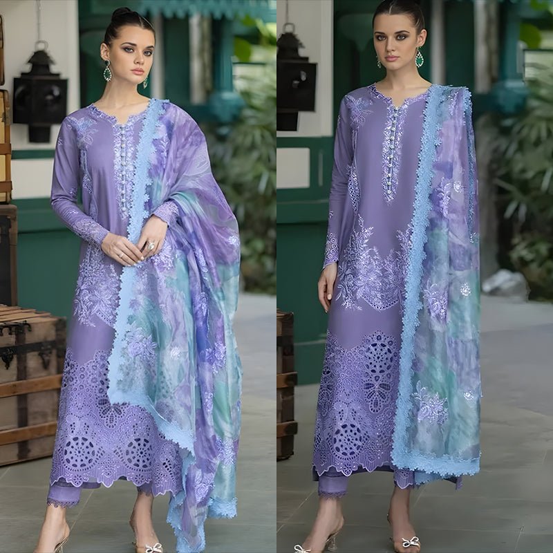 3PC EMBROIDERED LAWN SUIT - SR - 210 - Rangoli Store