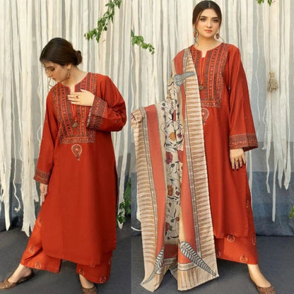 3PC EMBROIDERED LAWN SUIT - SR-316 - Rangoli Store