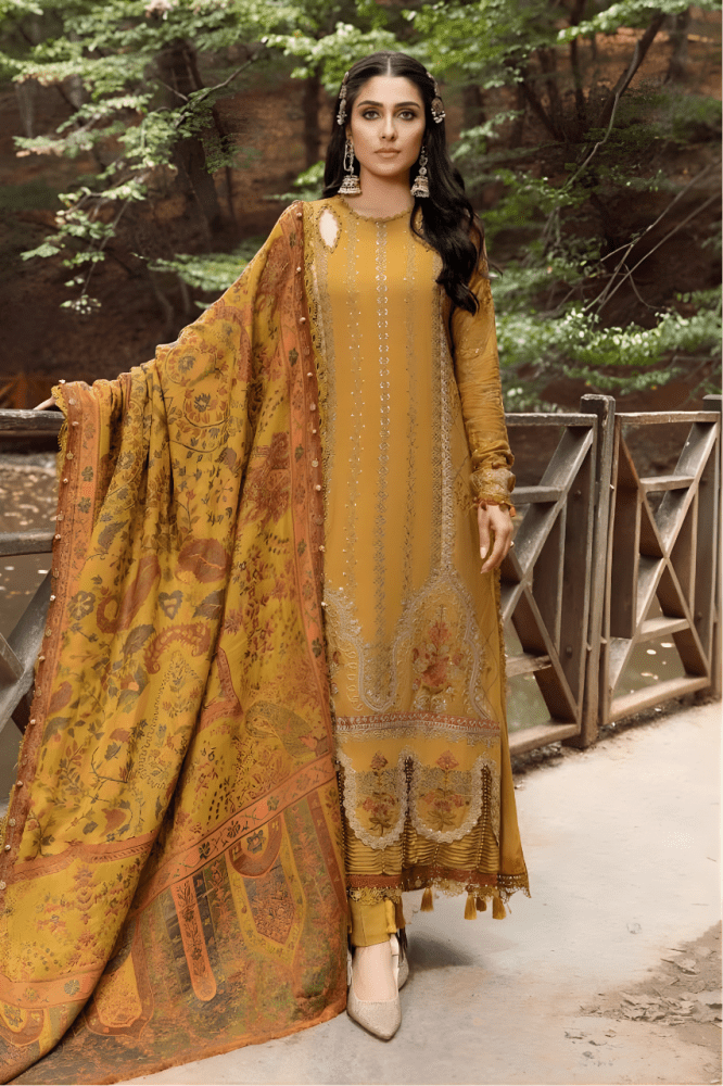 3PC EMBROIDERED LAWN SUIT - SR-382