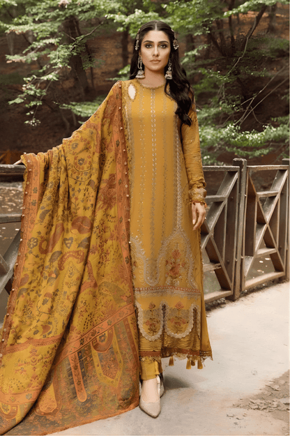 3PC EMBROIDERED LAWN SUIT - SR-382
