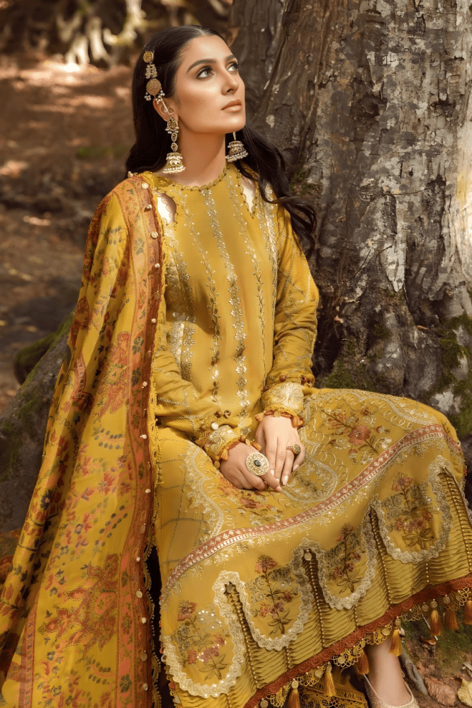 3PC EMBROIDERED LAWN SUIT - SR-382