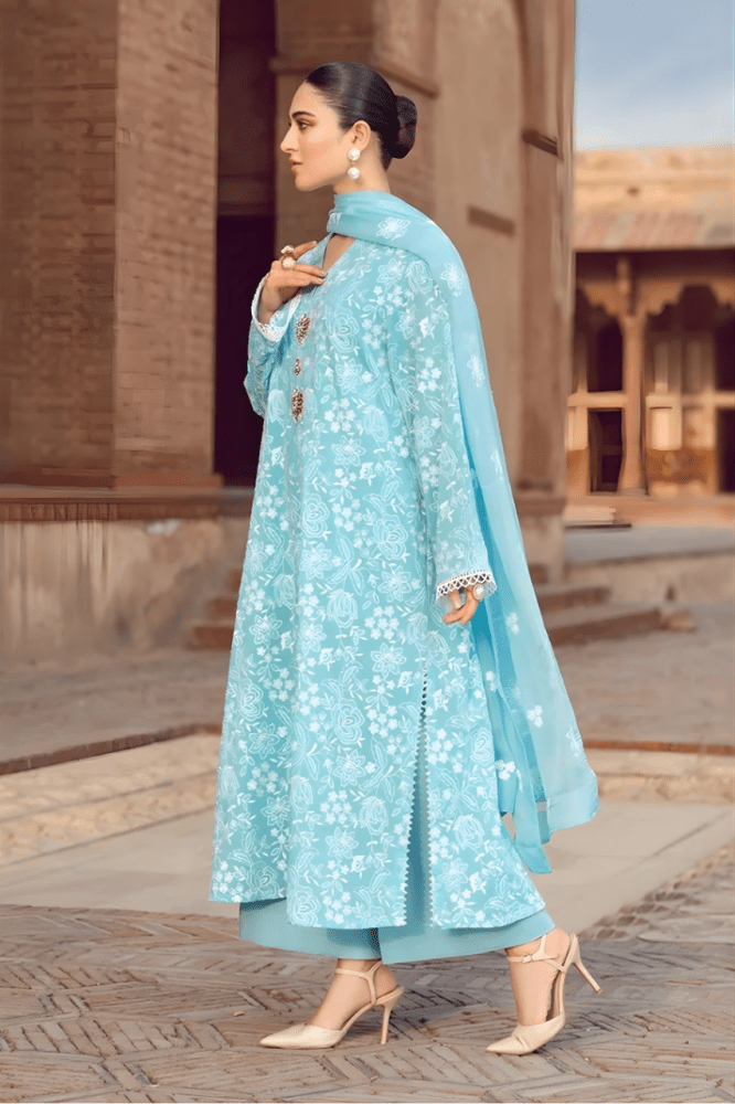 3PC EMBROIDERED LAWN SUIT - SR - 453 - Rangoli Store