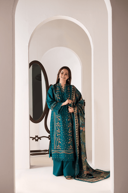 3PC EMBROIDERED LAWN SUIT - SR - 454 - Rangoli Store