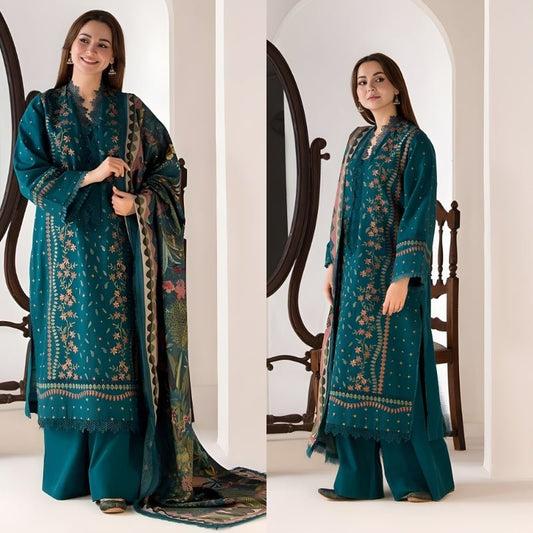 3PC EMBROIDERED LAWN SUIT - SR - 454 - Rangoli Store