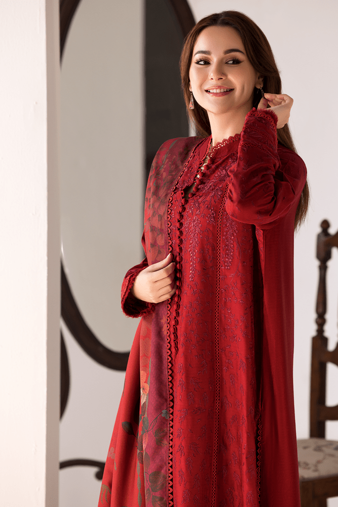 3PC EMBROIDERED LAWN SUIT - SR - 455 - Rangoli Store