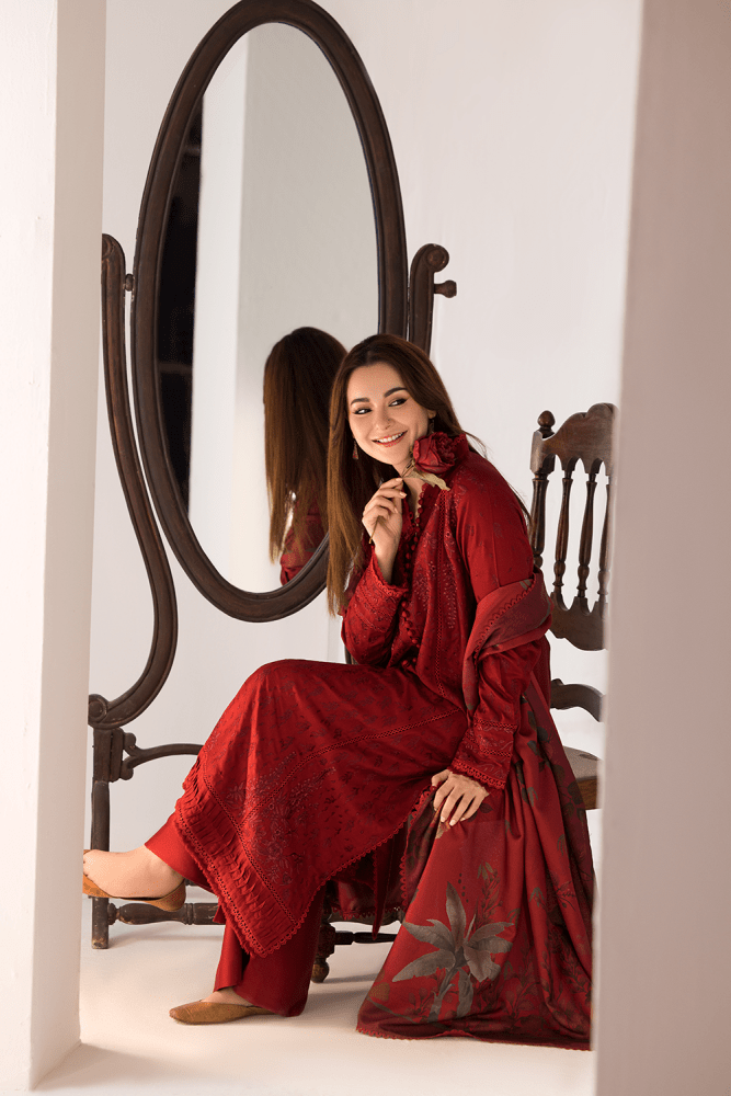 3PC EMBROIDERED LAWN SUIT - SR - 455 - Rangoli Store