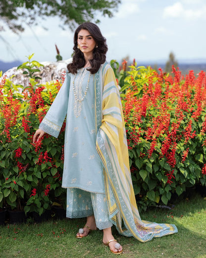 3PC EMBROIDERED LAWN SUIT SR - 518 - Rangoli Store