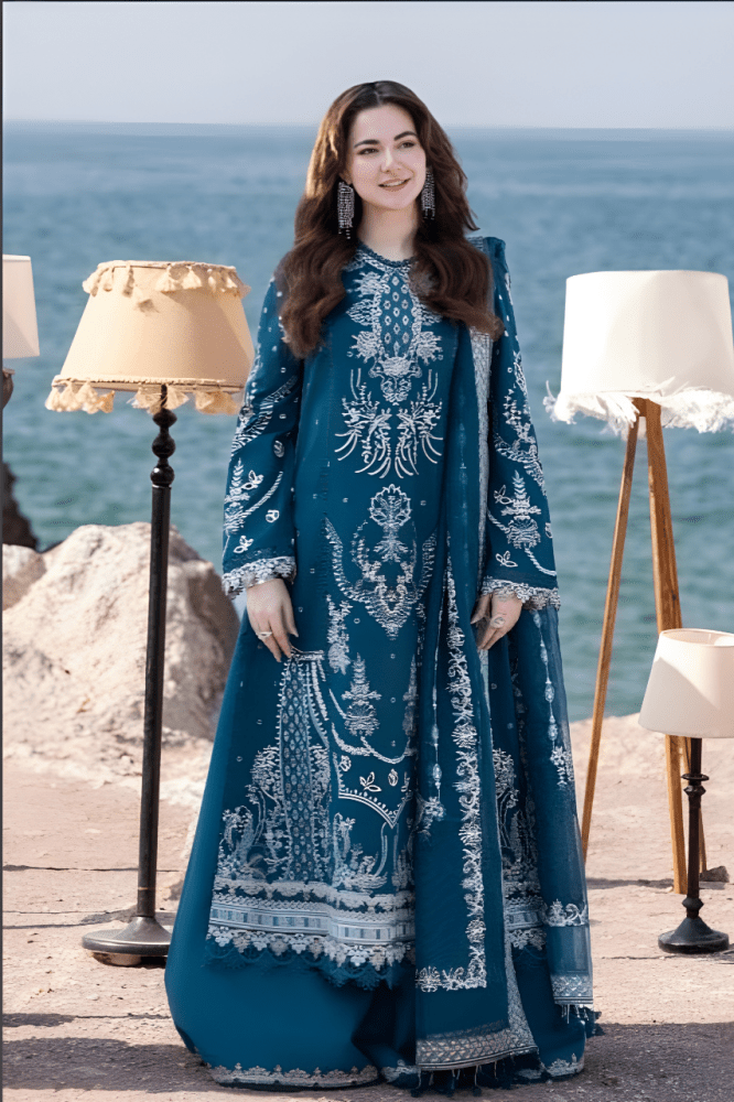 3PC EMBROIDERED LAWN SUIT - SR - 521 - Rangoli Store