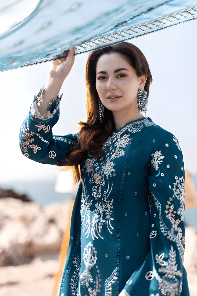 3PC EMBROIDERED LAWN SUIT - SR - 521 - Rangoli Store