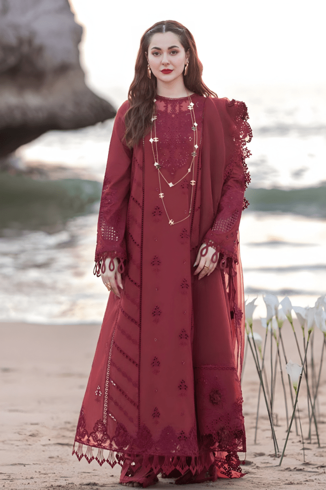 3PC EMBROIDERED LAWN SUIT - SR - 650 - Rangoli Store