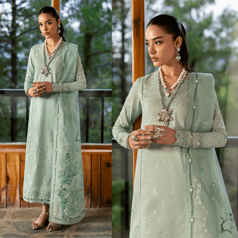 3PC EMBROIDERED LAWN SUIT - SR - 654 - Rangoli Store