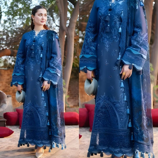 3PC EMBROIDERED LAWN SUIT - SR - 658 - Rangoli Store