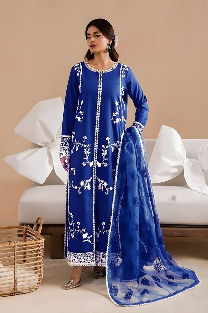 3PC EMBROIDERED LAWN SUIT - SR - 661 - Rangoli Store