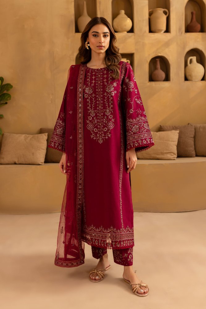 3PC EMBROIDERED LAWN SUIT - SR - 663 - Rangoli Store