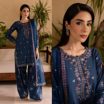 3PC EMBROIDERED LAWN SUIT - SR - 690 - Rangoli Store