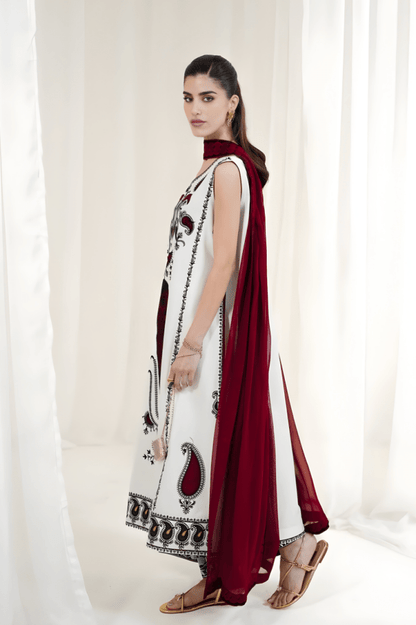 3PC EMBROIDERED LAWN SUIT - SR - 703 - Rangoli Store