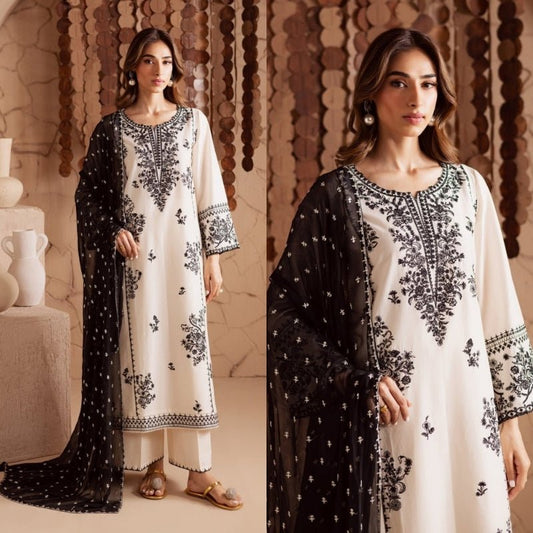 3PC EMBROIDERED LAWN SUIT - SR - 704 - Rangoli Store