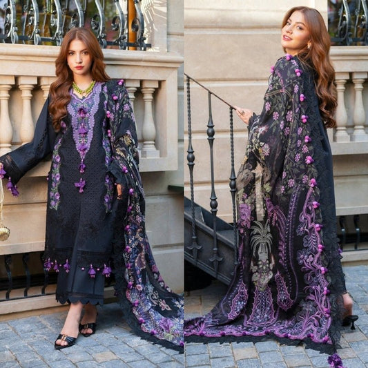 3PC EMBROIDERED LAWN SUIT - SR - 724 - Rangoli Store