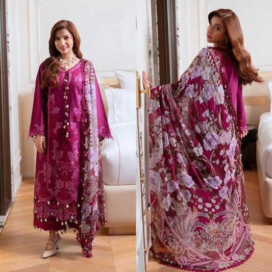 3PC EMBROIDERED LAWN SUIT - SR - 725 - Rangoli Store